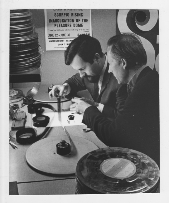 Kurt Blum und Fritz E. Maeder am Schneidetisch