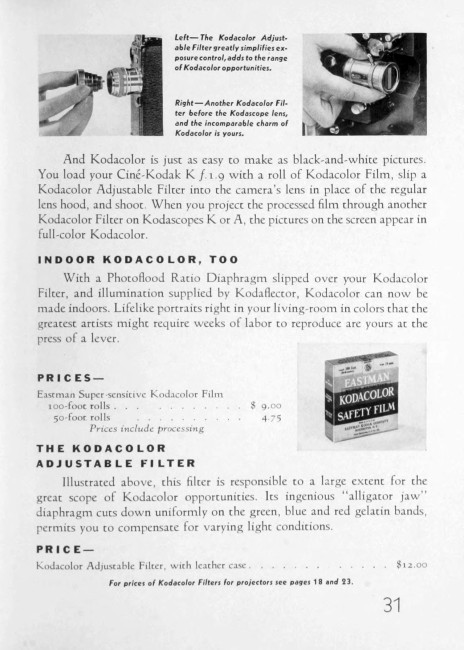 Kodak Katalog Ciné-Kodaks (1933)